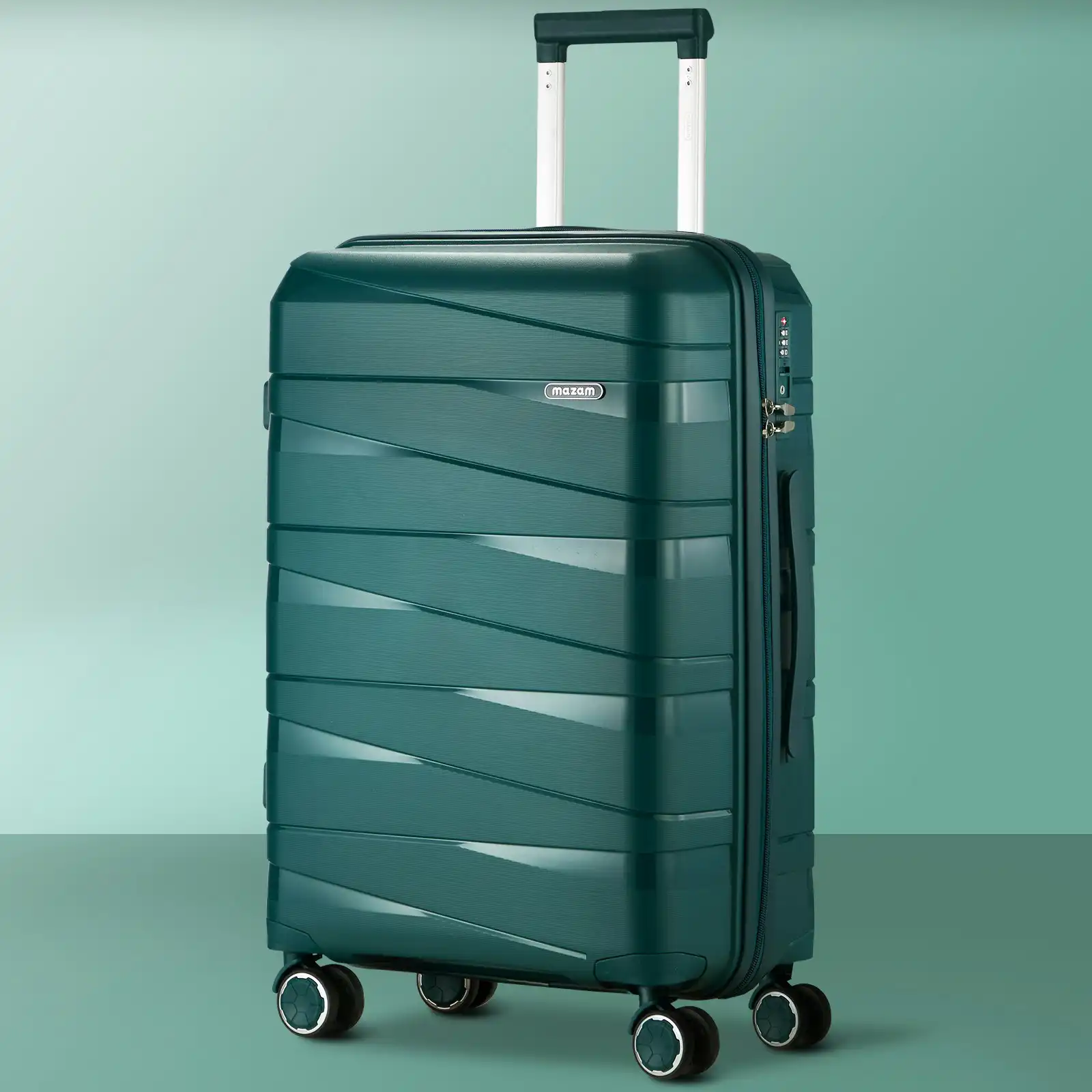 Mazam 28" Luggage Suitcase Trolley Set Travel TSA Lock Storage PP Case Green