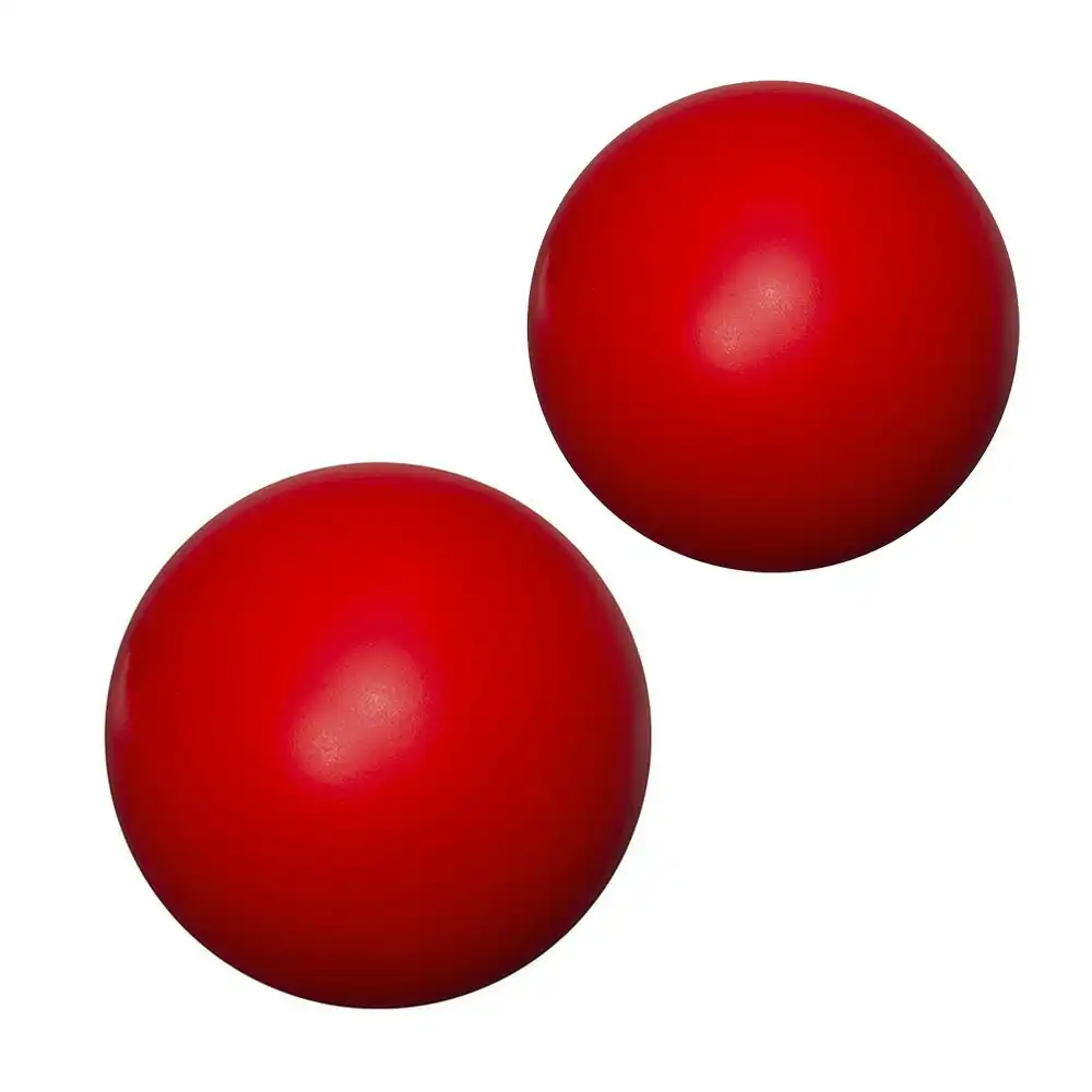 2x 6cm Percell Training Teething/Playing Fetch Solid Rubber Ball Pet Dog Toy