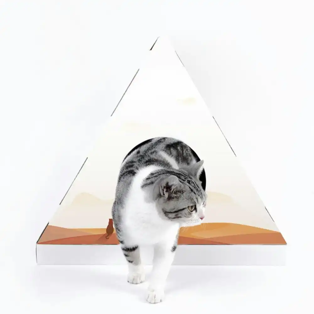 Petkit Cardboard Pet Cat Scratcher Pyramid House Scratching Fun Play Toy
