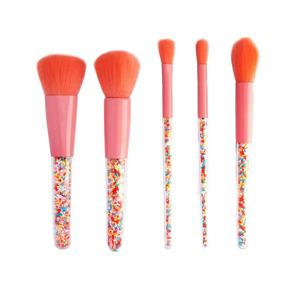 5pc Oh Flossy Kids/Childrens Sprinkle Makeup/Cosmetic Round/Shadow Brush Set 3y+