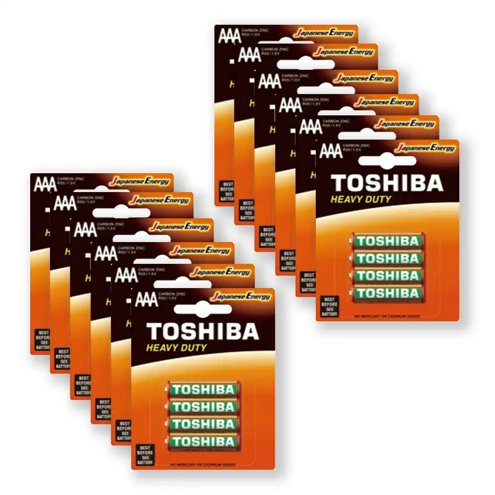 48pc Toshiba 1.5v Heavy Duty AAA Batteries Alkaline High Performance Battery