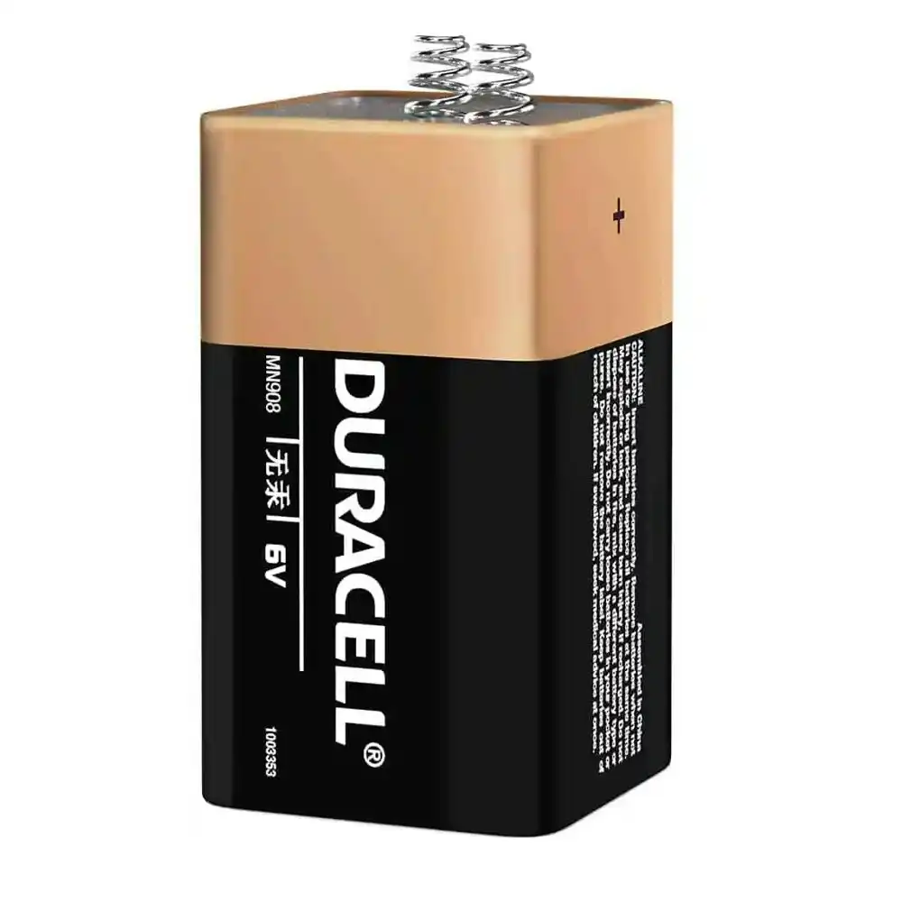 Duracell 6V Alkaline 12cm Disposable Battery Large Spring Top For Lanterns/Torch