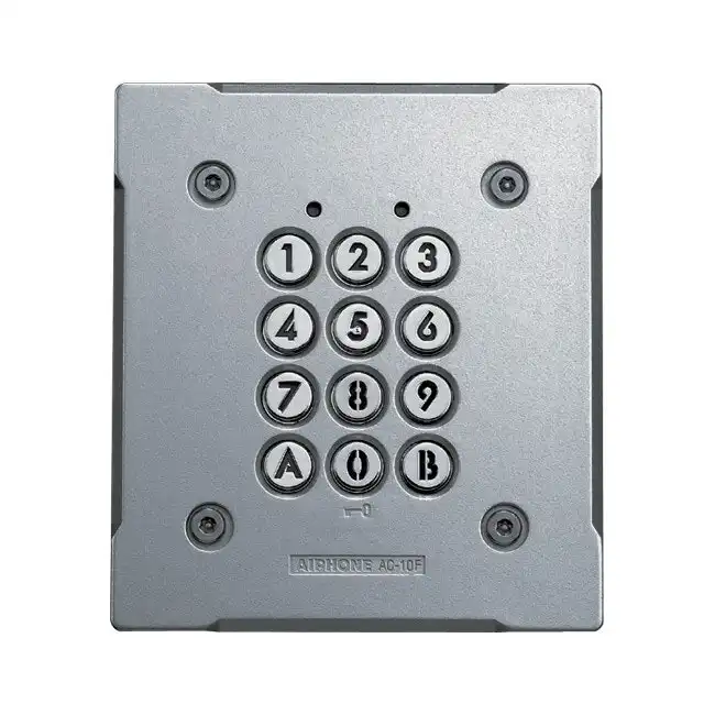 Aiphone AC10F Flush Mount Access Control/Keypad for DVF Door Station Silver