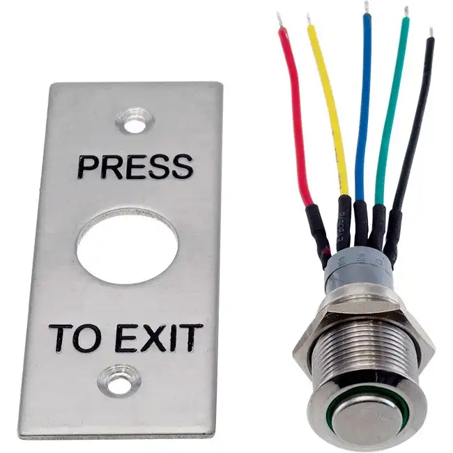 Nidac 30x75mm Press To Exit Flush Stainless Steel Architrave Button for Intercom