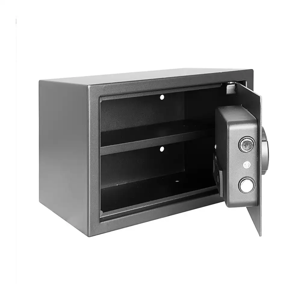 Defence Home Digital Code Security Safe w/Removable Shelf 250x350x250mm - Black