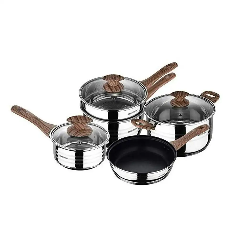 4pc  Bergner Granito Non-Stick Aluminium Deep Fry Pan/Casserole Cookware Set