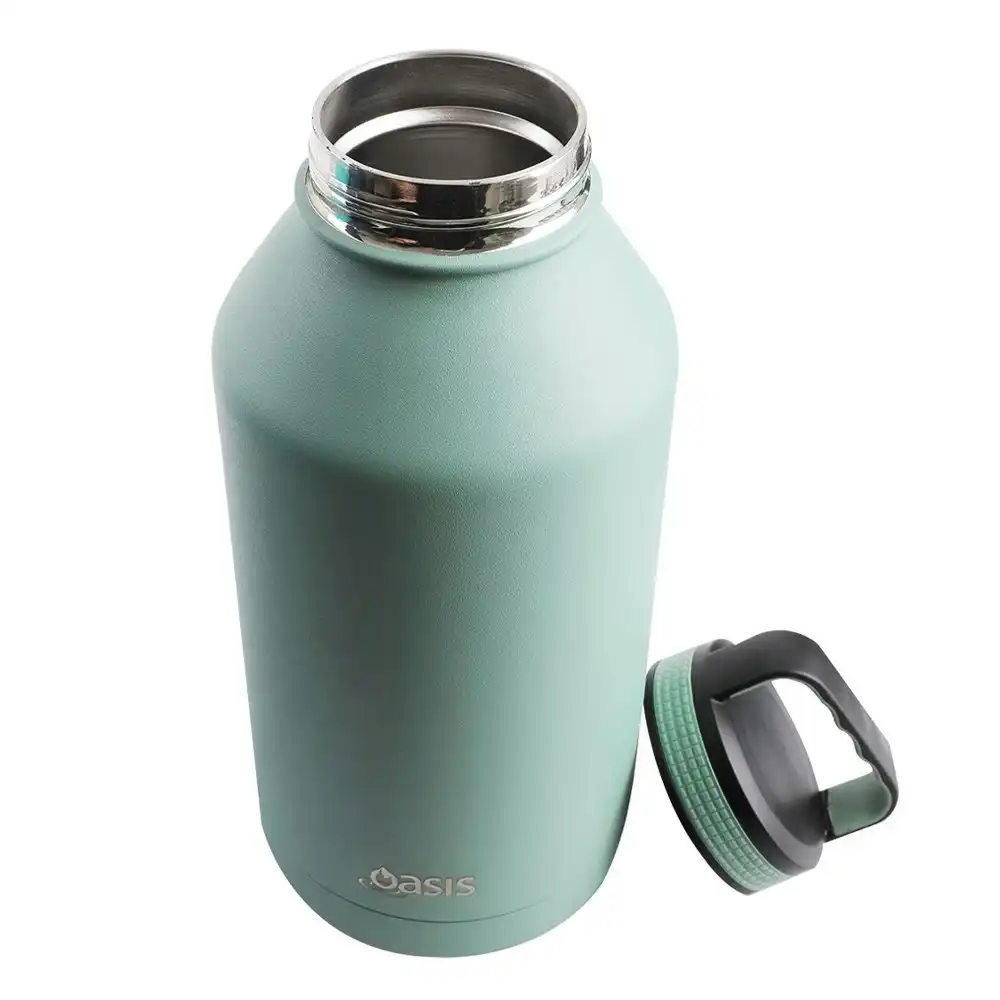 Oasis 1.9L Double Wall Insulated Titan Drink Bottle Stainless Steel Sage Green