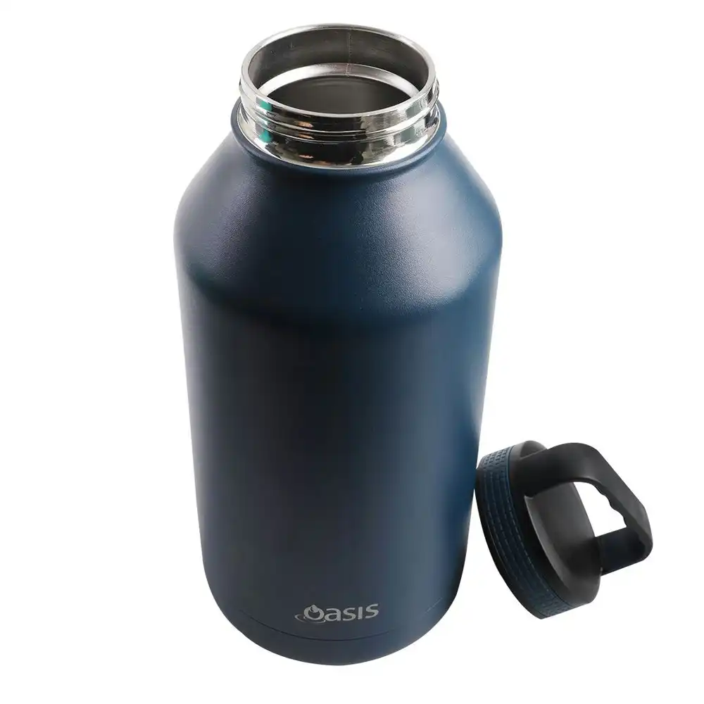 Oasis 1.9L Double Wall Insulated Titan Drink Water Bottle Stainless Steel Navy