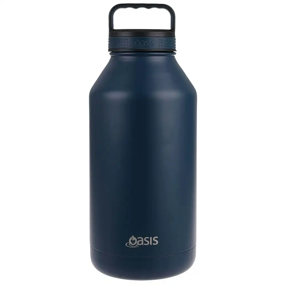 Oasis 1.9L Double Wall Insulated Titan Drink Water Bottle Stainless Steel Navy