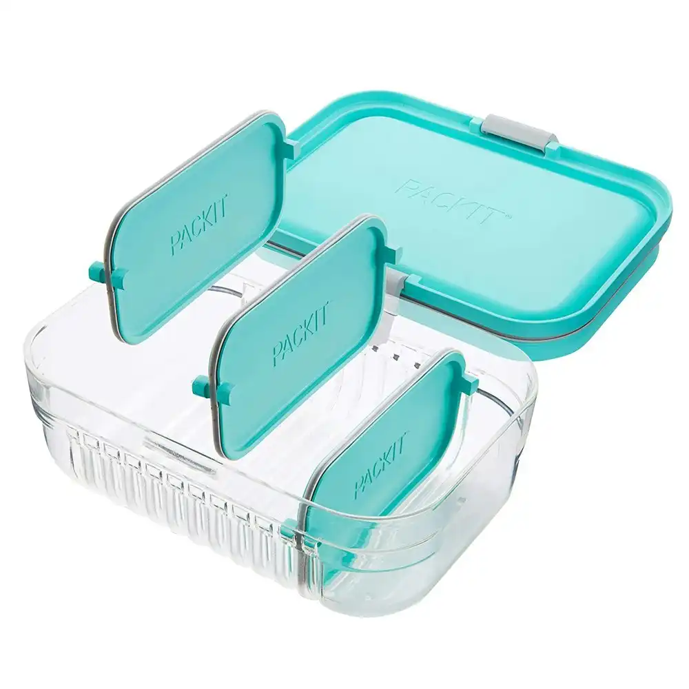 Packit Mod Lunch Bento Box w/ 3 Separators/Dividers Food/Storage 1.11L Mint