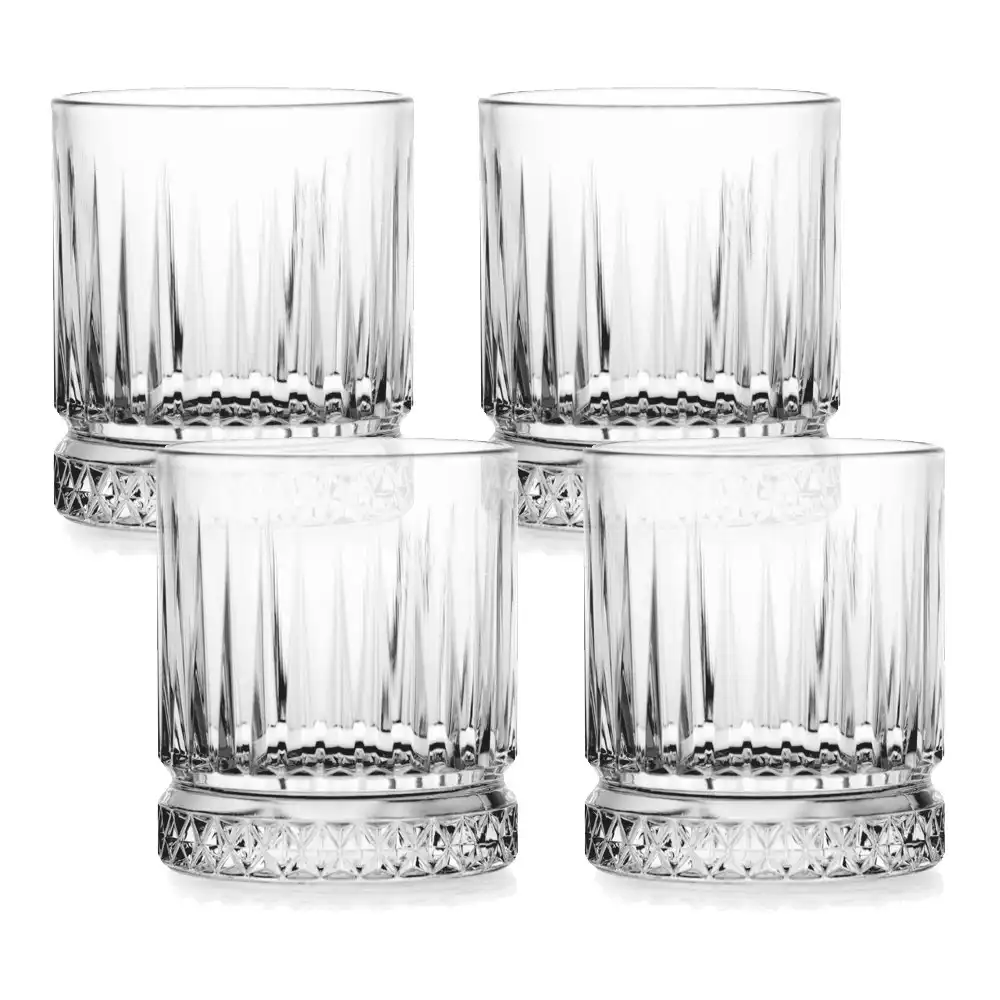 4pc Pasabahce Elysia DOF Whisky Glasses 355ml Drinking Tumblers Glassware Clear