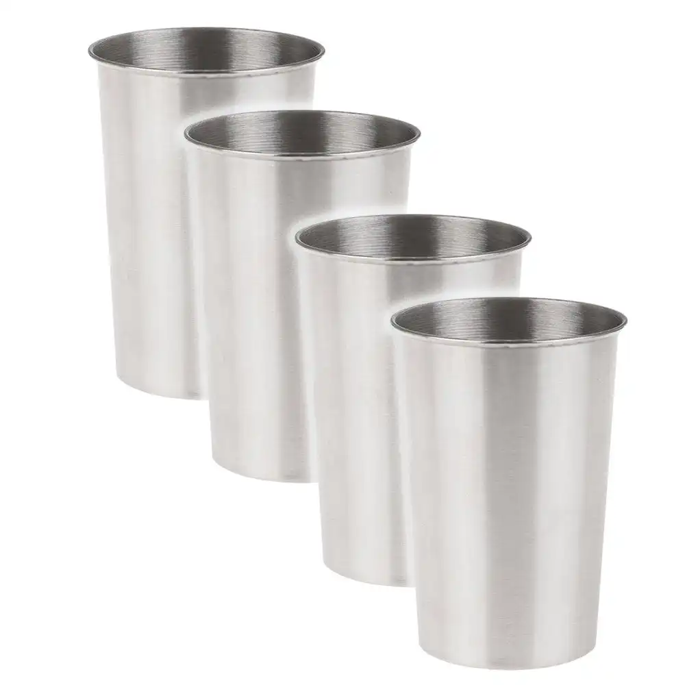 4x Appetito 350ml Stainless Steel Tumbler/Drinking Coffee/Tea Water Drink Cup