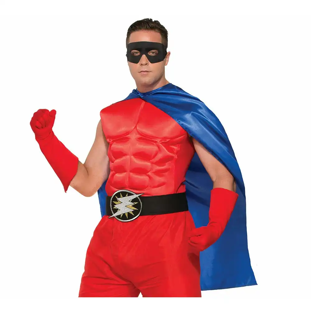 Forum Novelties Satin Super Hero Cape Halloween Party Costume Unisex Adult Blue