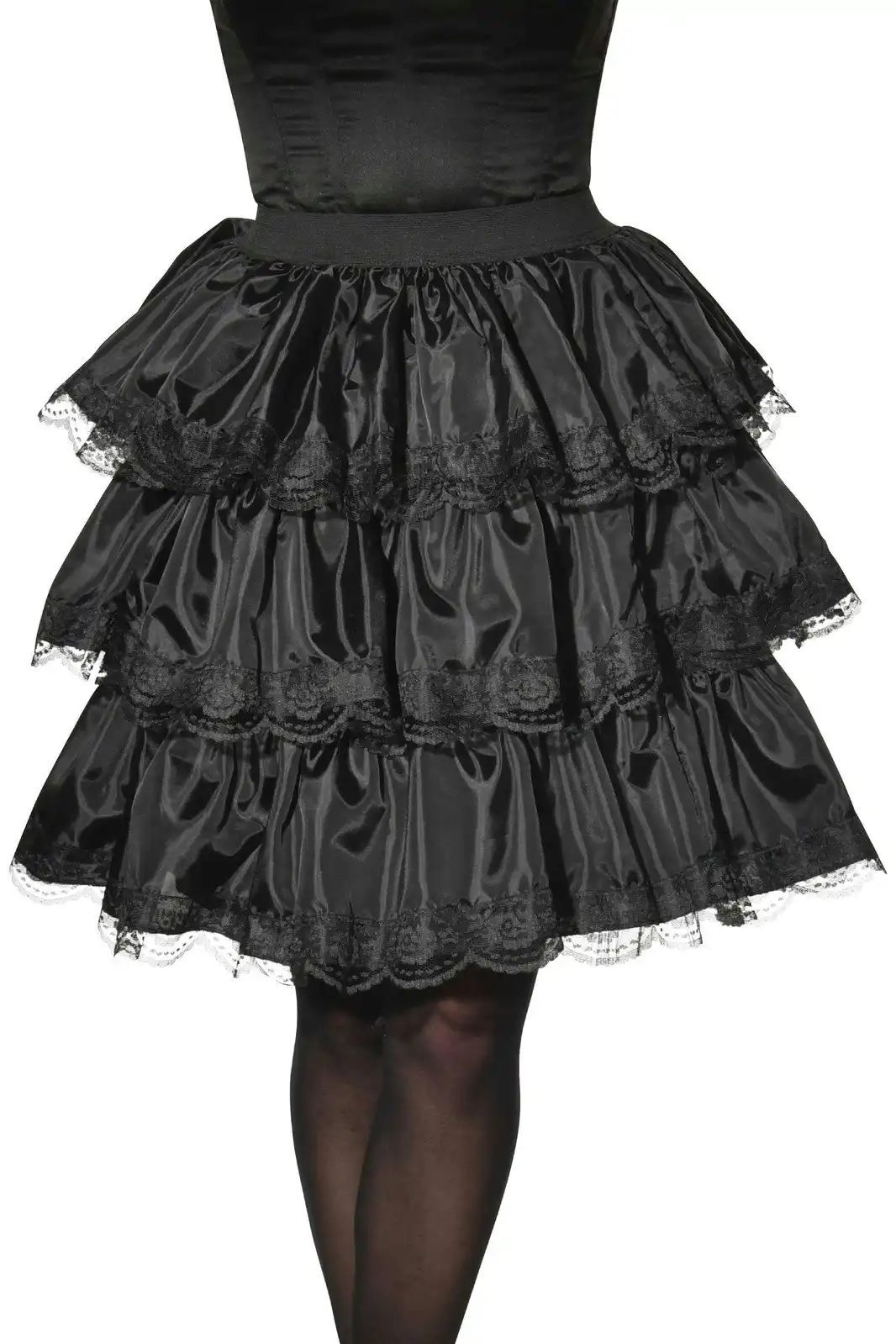 Rubies Halloween Spooky Scary Witch Black Ruffle Skirt One Size Adult Women