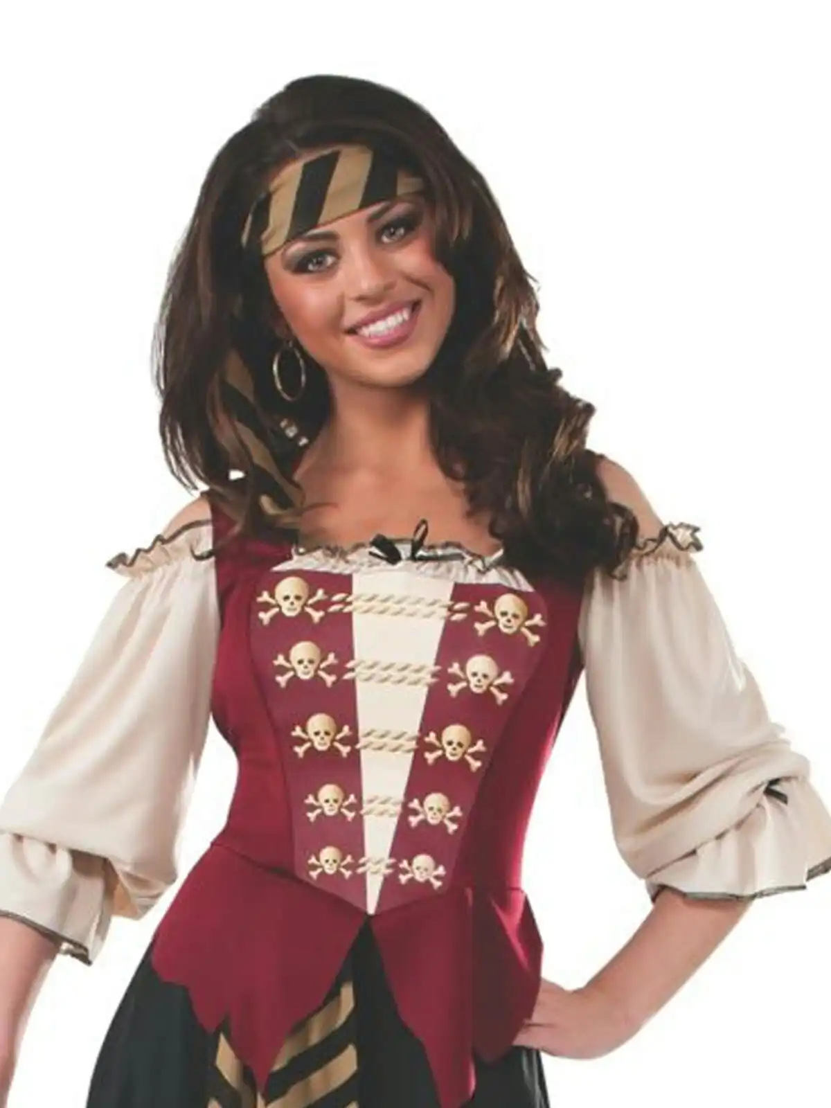 Rubies Elegant Pirate Female Dress Up Costume w/Scarf Halloween Scary Size STD