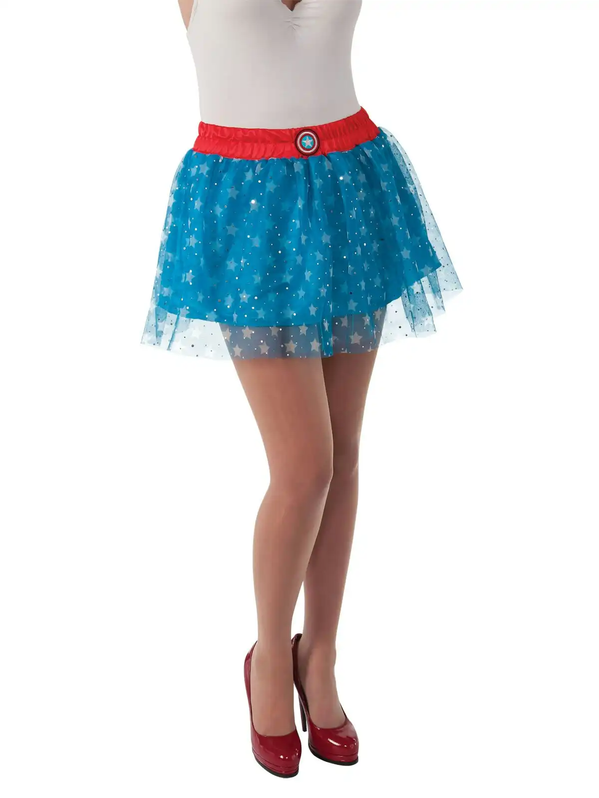 DC Comic Marvel American Dream Avengers Skirt Women Dress Up Costume Size STD