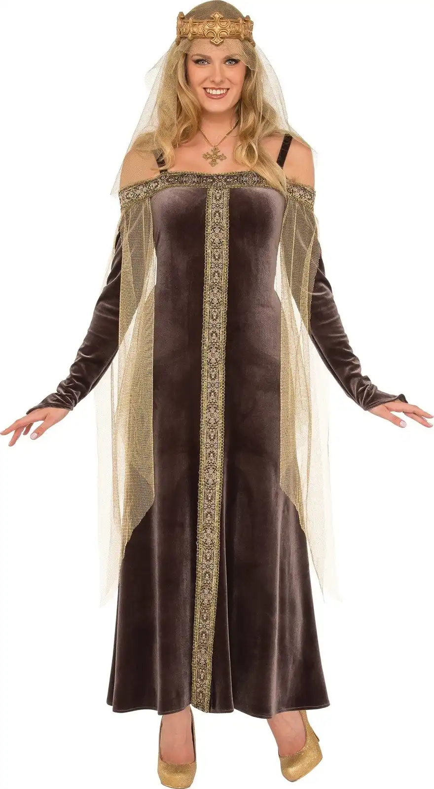 Rubies Medieval Queen Back In Time Women's Dress Up Costume Size Standard