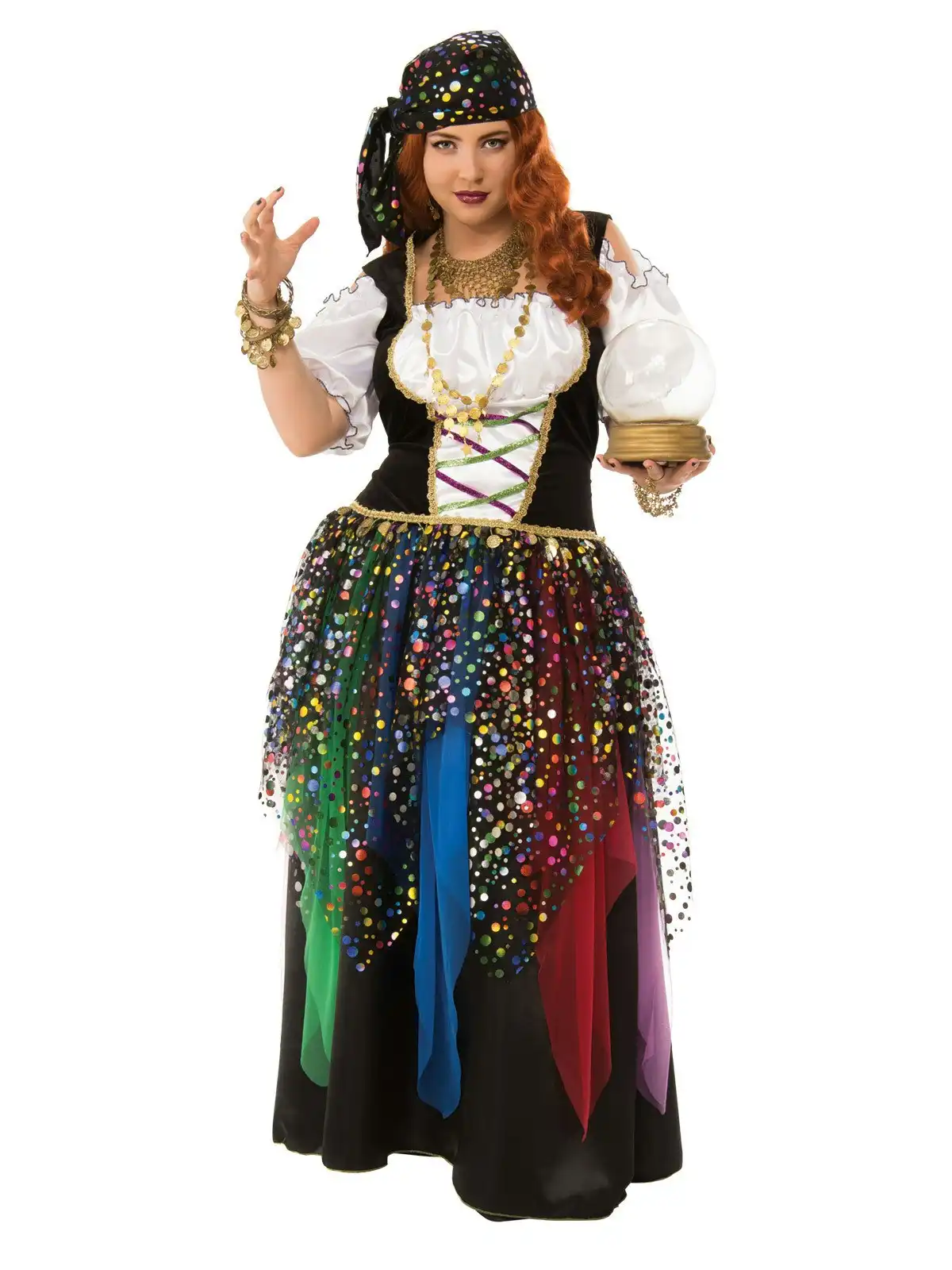 Rubies Gypsy Hungarian/Nomad/Magical Women Dress Up Costume Size Plus