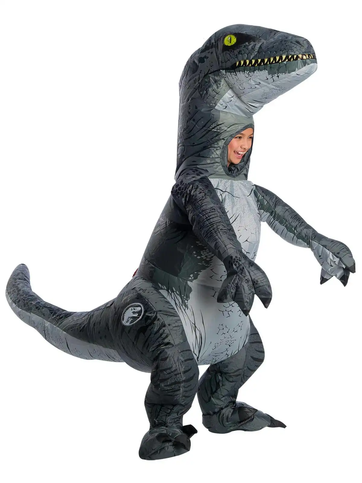 Rubies Velociraptor Blue Inflatable Dress Up Costume Kids/Boys/Children One Size