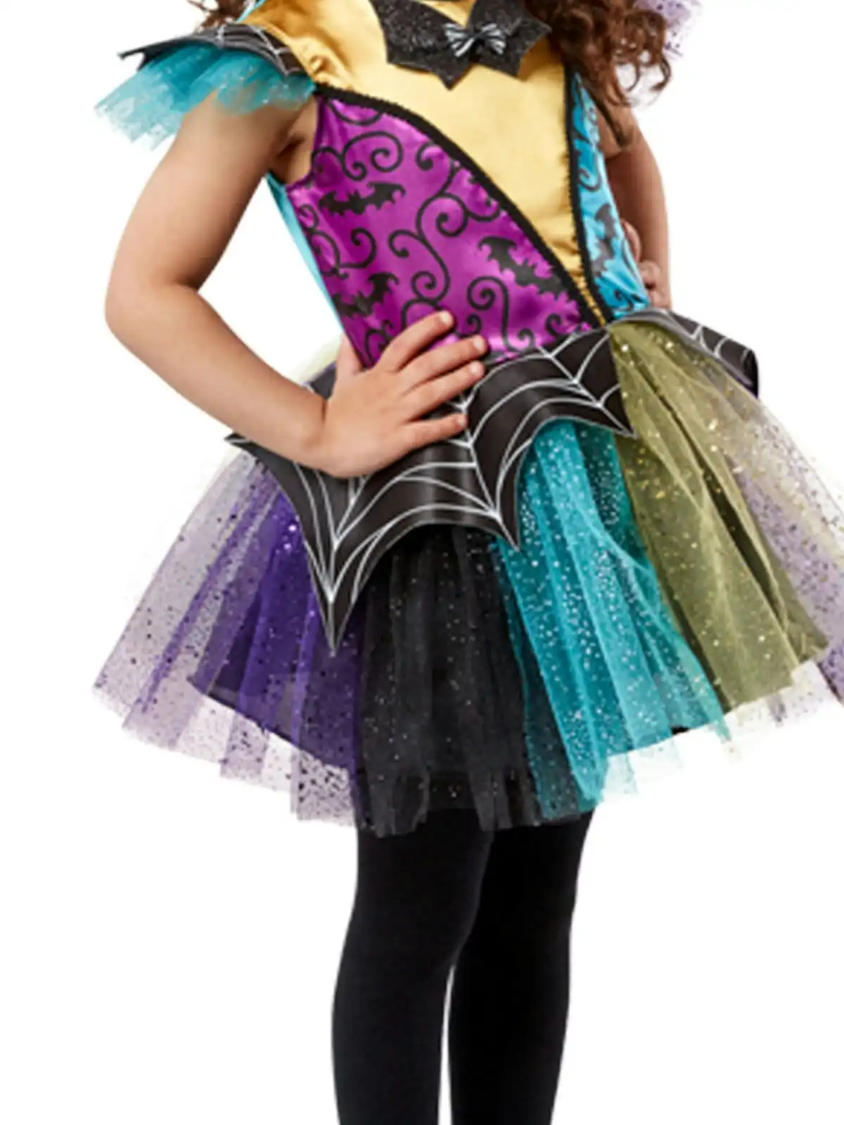 Rubies Patchwork Witch Dress Up Kids/Girls Halloween Party Costume Size 3-5