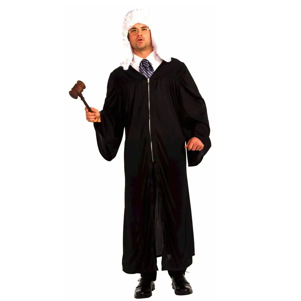 Rubies Judge Robe Jury Cloak Costume/Outfit Set Dress up Party Black Standard