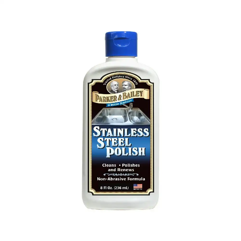 Parker & Bailey 236ml Stainless Steel Polish Cleaner Non-Abrasive Gentle Formula