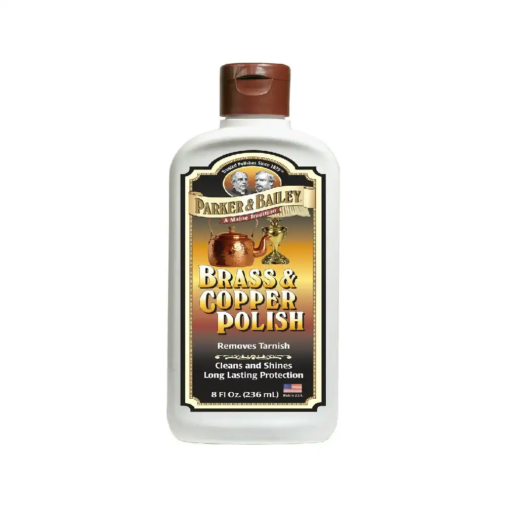 Parker & Bailey 236ml Brass & Copper Polish Tarnish Remover Cleaning Formula