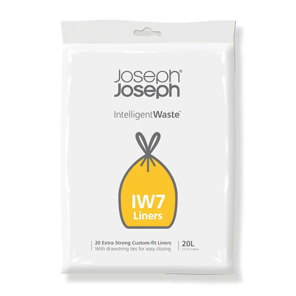 20PK Joseph Joseph IW7 20L Custom-fit Bin Liners Rubbish Garbage Disposable Bags