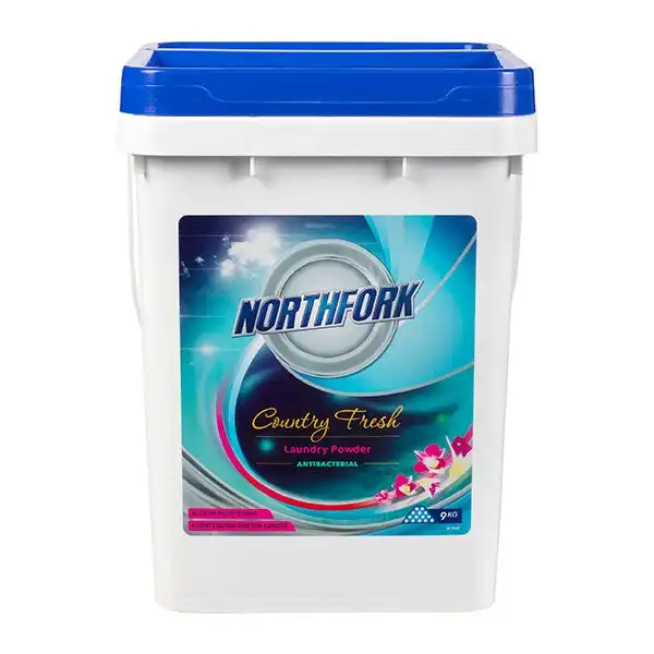 Northfork Antibacterial Laundry Cleaning Powder 9kg Pail High Foaming Detergent