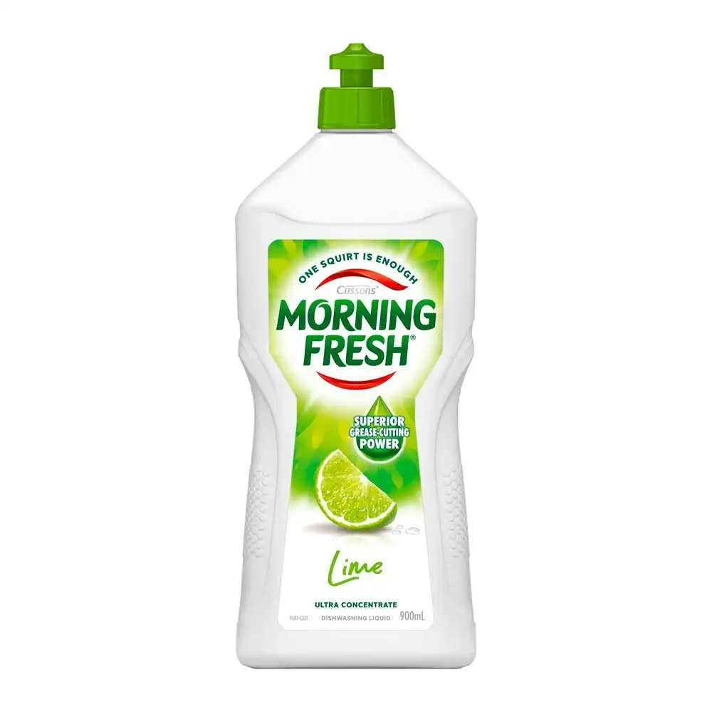 4x Morning Fresh Kitchen Dishwashing Cleaning Liquid Lime Fresh Bottle 900ml