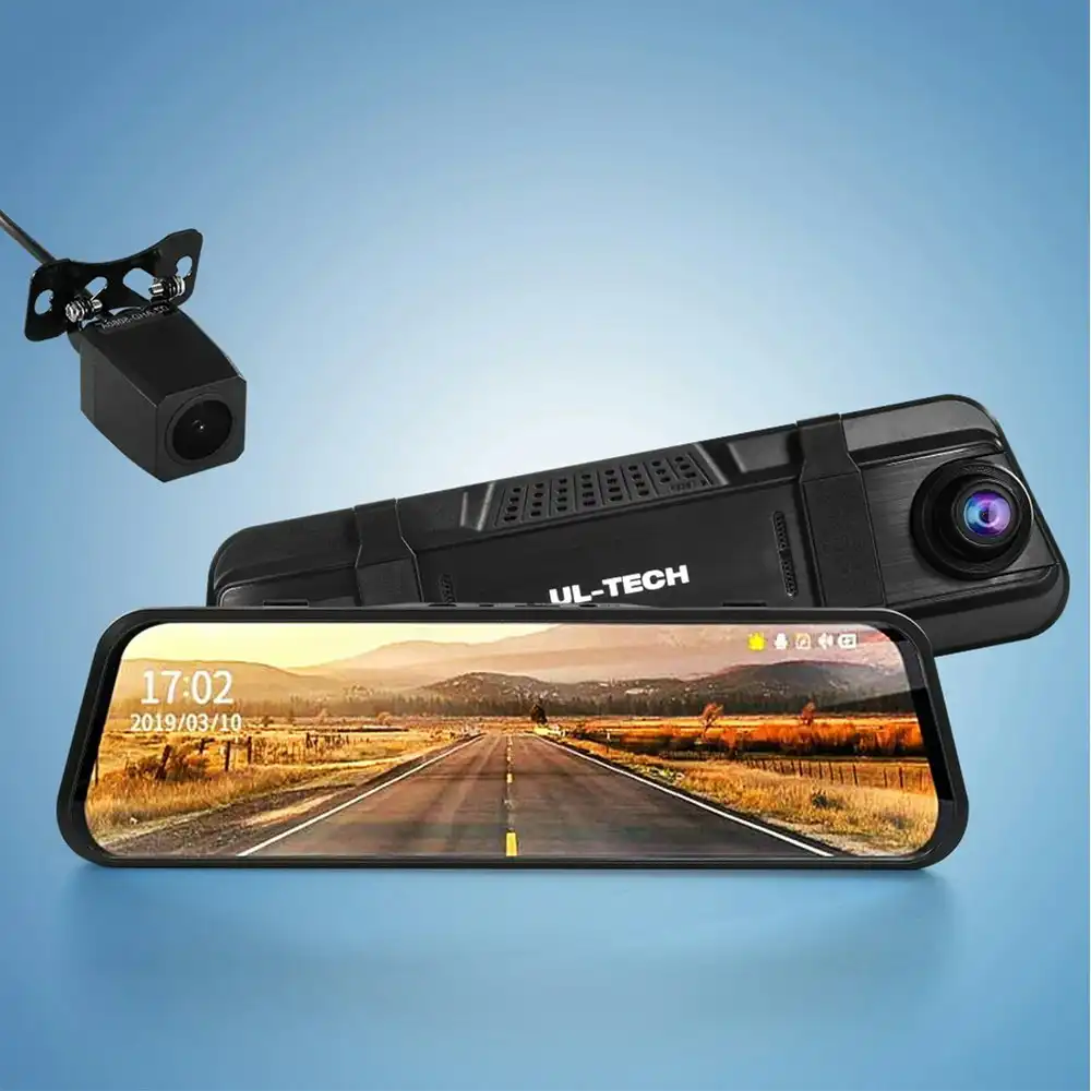 UL-tech Dash Camera 1080P 9.66" Front Rear View