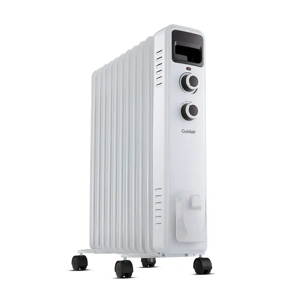 Goldair 11 Fin 60cm Oil Column Heater 2400W White Home/Indoor Portable Heating
