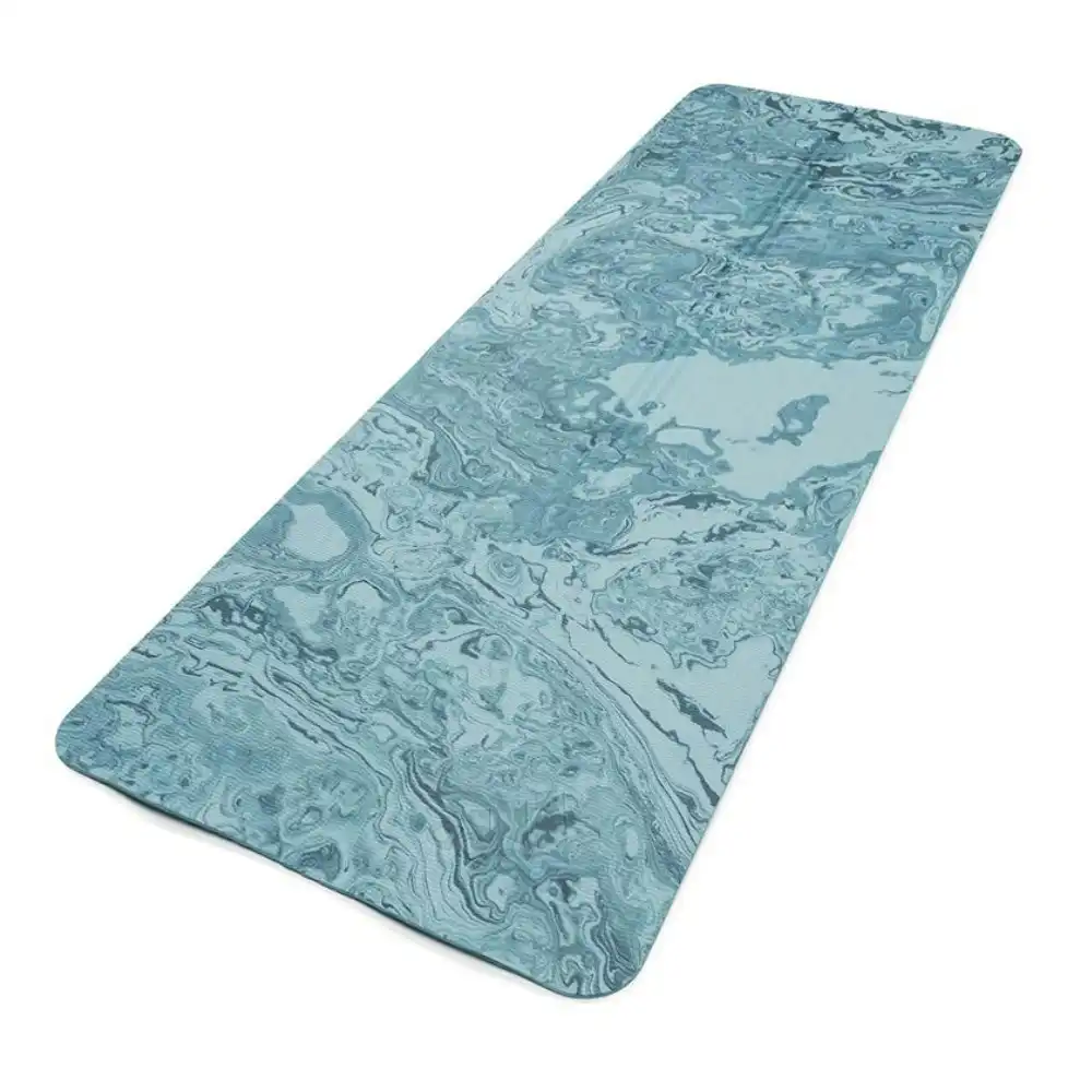 Adidas Premium 5mm Camo Sports Home/Gym Fitness Exercise Yoga Mat Raw Steel Blue