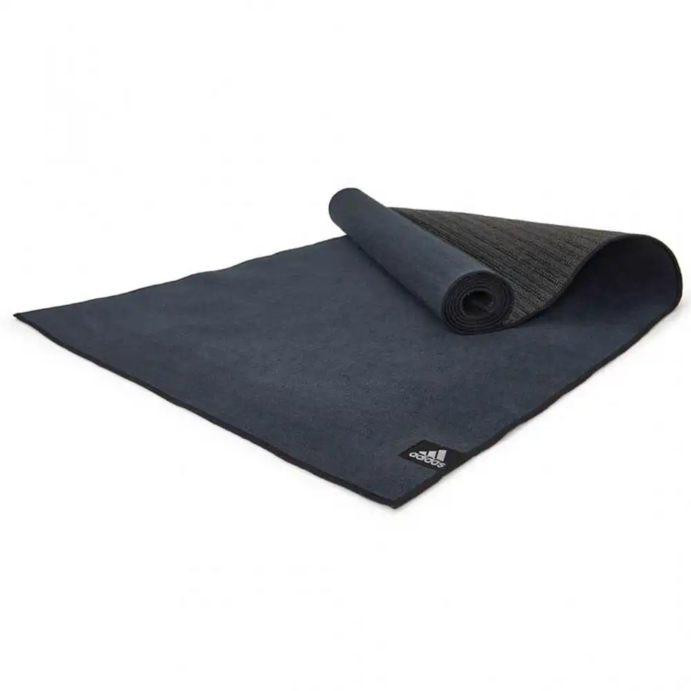Adidas 2mm Non-Slip Lightweight/Rollable/Portable Hot Yoga Towelling Mat Black
