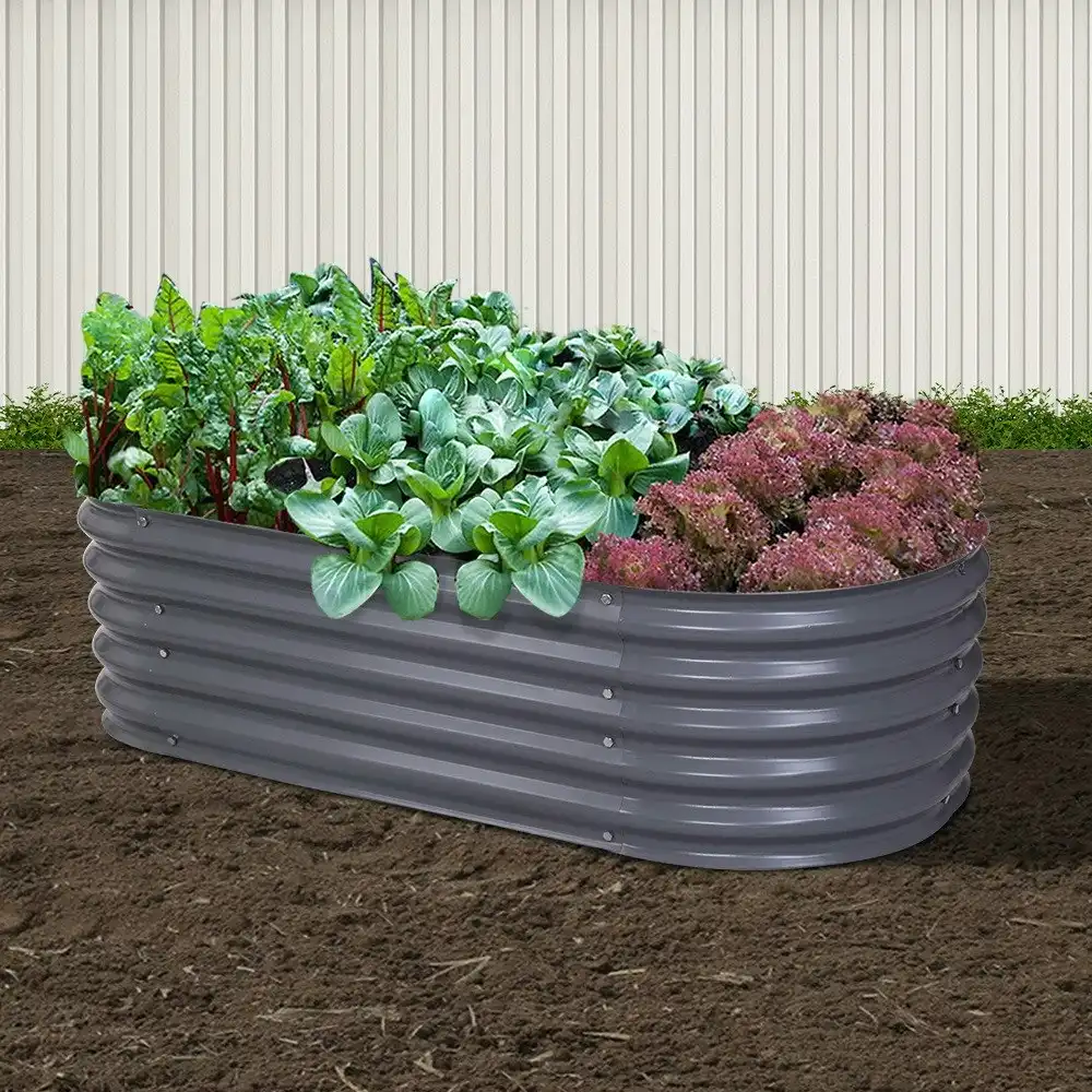 Greenfingers Garden Bed 160x80x42cm Oval Raised Vegetable Planter