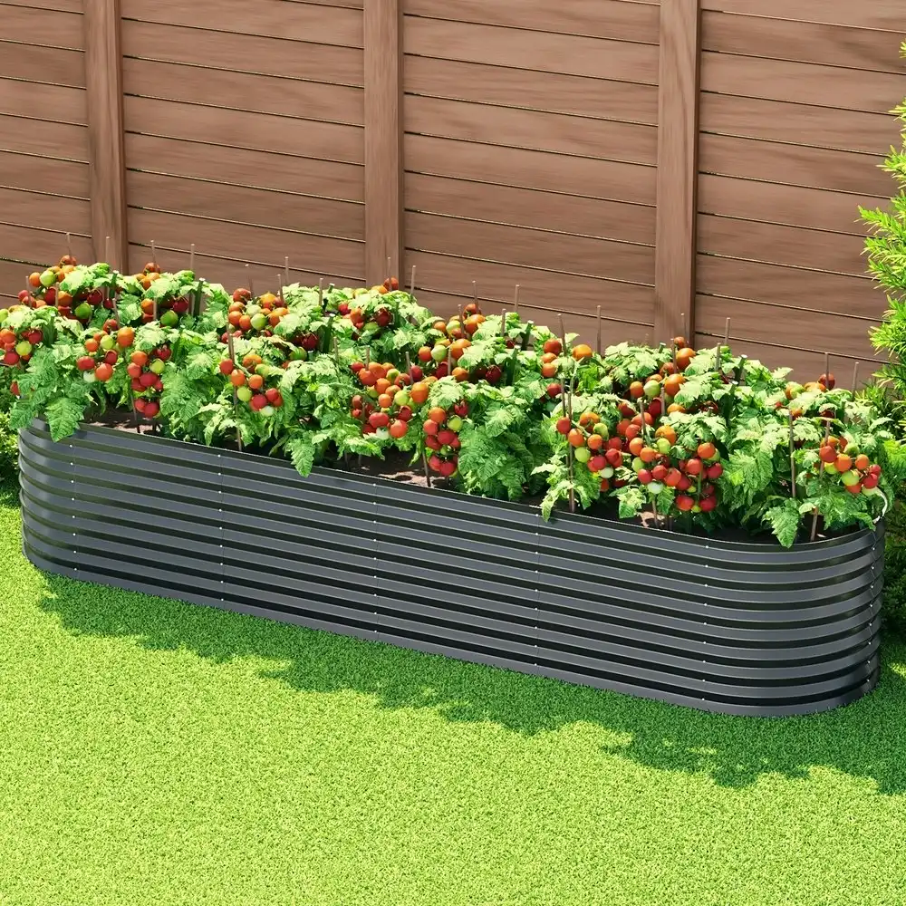 Greenfingers Garden Bed 320X80X56cm Oval Planter Box