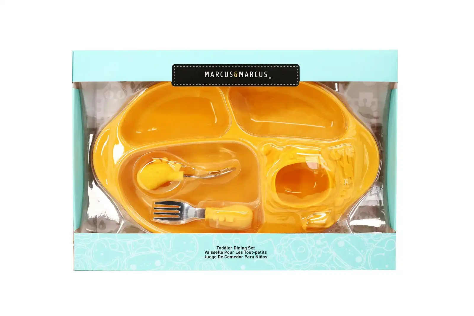Marcus & Marcus Toddler/Child Silicone Dining Plate Set Yellow Giraffe Lola 18m+