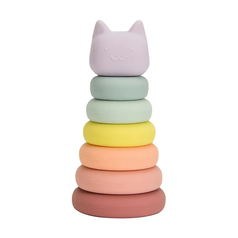 7pc Annabel Trends Silicone Cat Stackables Baby/Kids/Child Chew Teether/Toy 0m+
