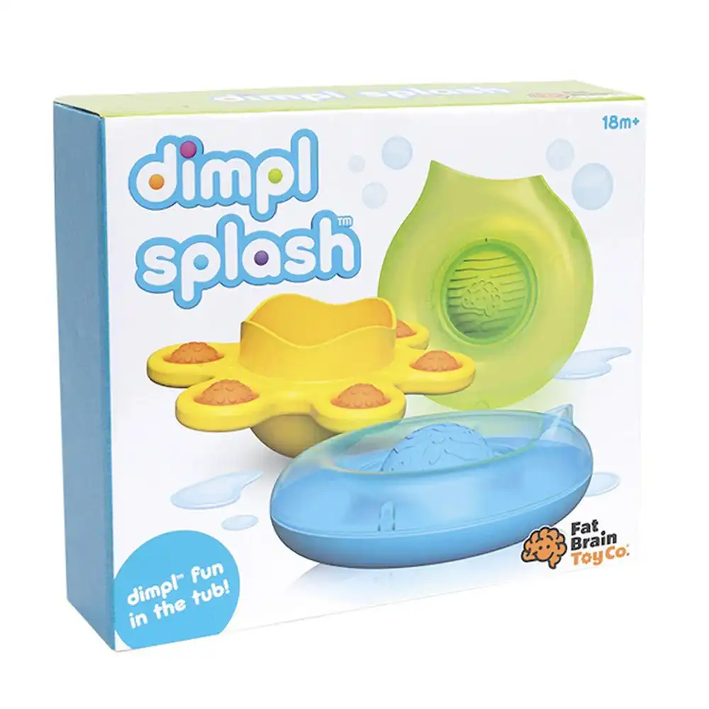 3pc Fat Brain Toys Co 12cm Dimpl Splash Kids Bath Sensory/Learning Play Toy 18m+