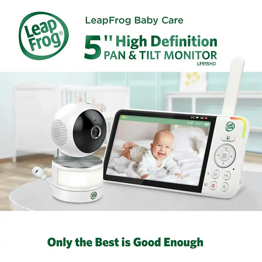 LeapFrog LF920HD 7" HD Video/Audio Pan & Tilt Baby Monitor w/ 2 Cameras 8x Zoom