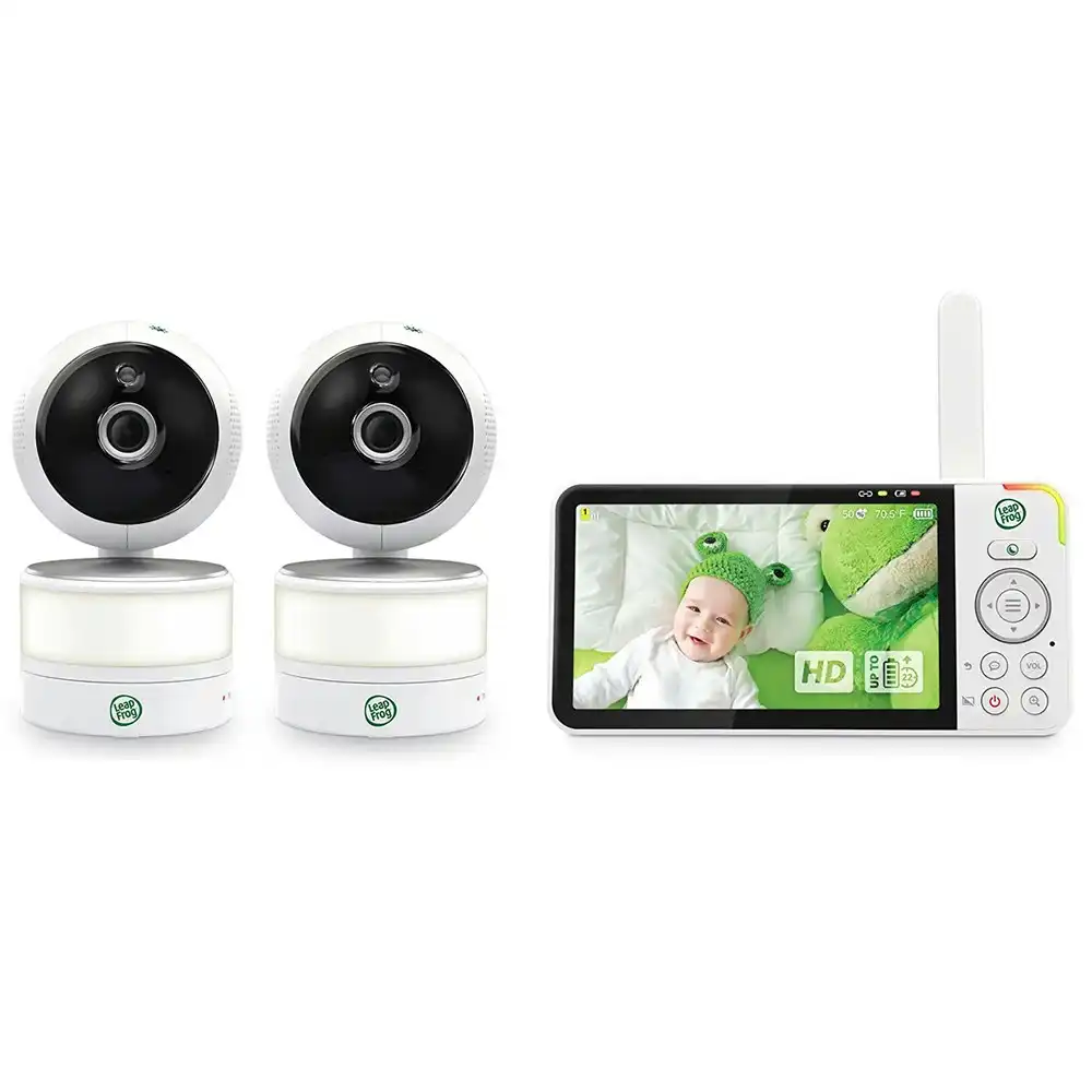 LeapFrog LF920HD 7" HD Video/Audio Pan & Tilt Baby Monitor w/ 2 Cameras 8x Zoom