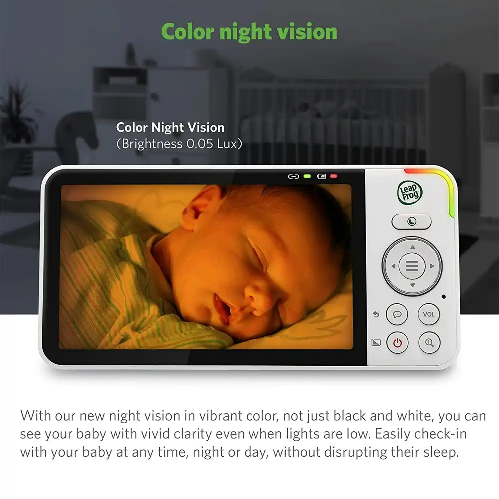 LeapFrog LF815HD 5" Wifi HD Video/Audio Baby Monitor w/ 2 Cameras/Night Light