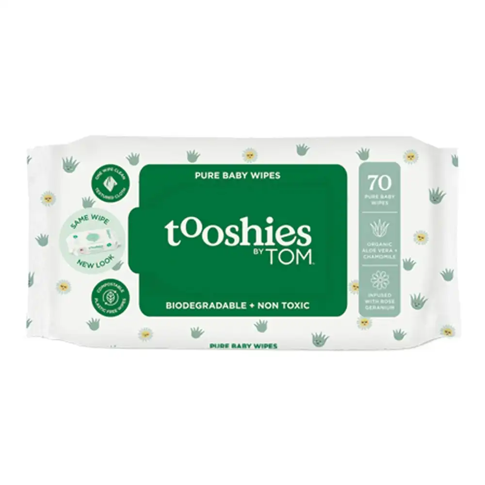 70pc Tooshies Aloe Vera Chamomile Pure Baby/Infant Soft Fragrance-Free Wet Wipes