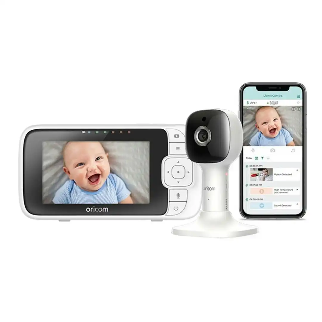 Oricom OBH430 Nursery Pal 4.3" Smart HD WiFi Baby Monitor w/ Night Light