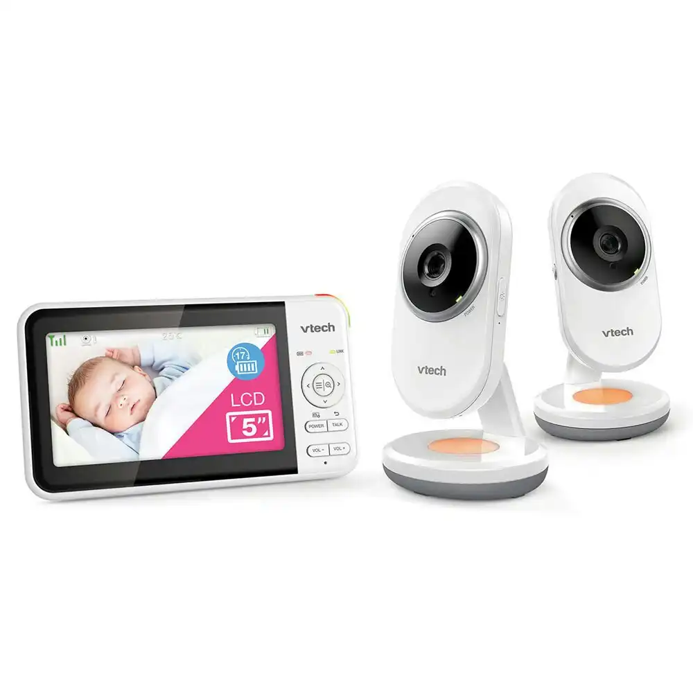 VTech BM5250N 13cm Full Colour 2-Camera Sound Digital Baby Monitor Video & Audio
