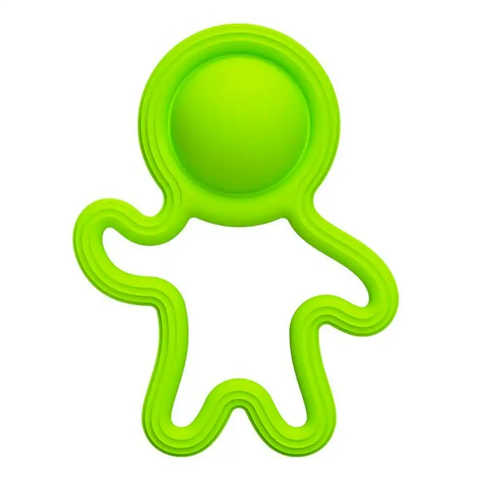 Fat Brain Toy Co. Lil Dimpl Kids Silicone Teether Toy Green 14cm BPA-Free 0m+