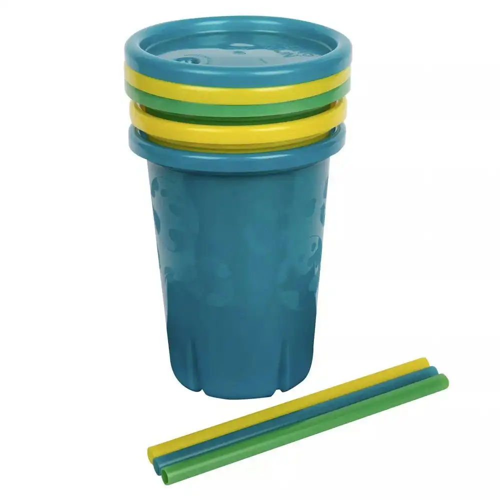 3pc Green Grown 10oz/296ml Straw Sippy/Drinking Cups Kids Set 18m+ Assorted