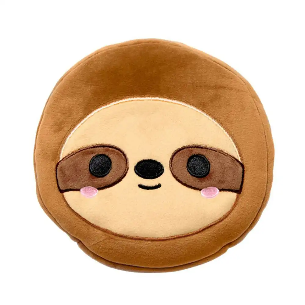 Relaxeazzz 15cm Sloth Travel Pillow w/ Eye Mask 6y+ Kids/Adults Cushion Plush