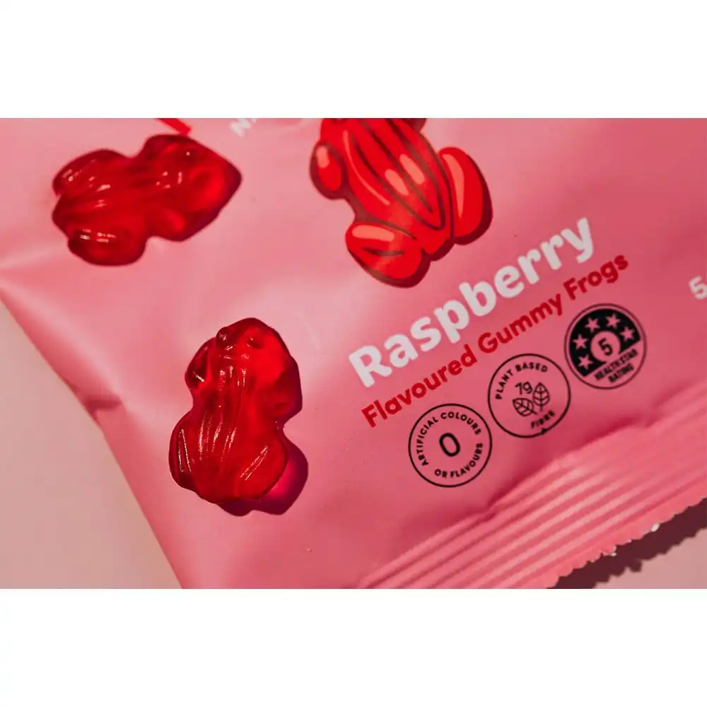 12pk Funday Raspberry Flavoured Gummy Lolly/Candy Soft Chews Snack Frogs 600g
