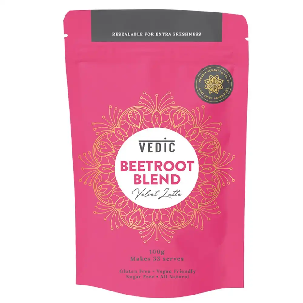 Vedic Beetroot Blend Vegan Sugar Free Antioxidant Hot Drink Blend Powder 100G